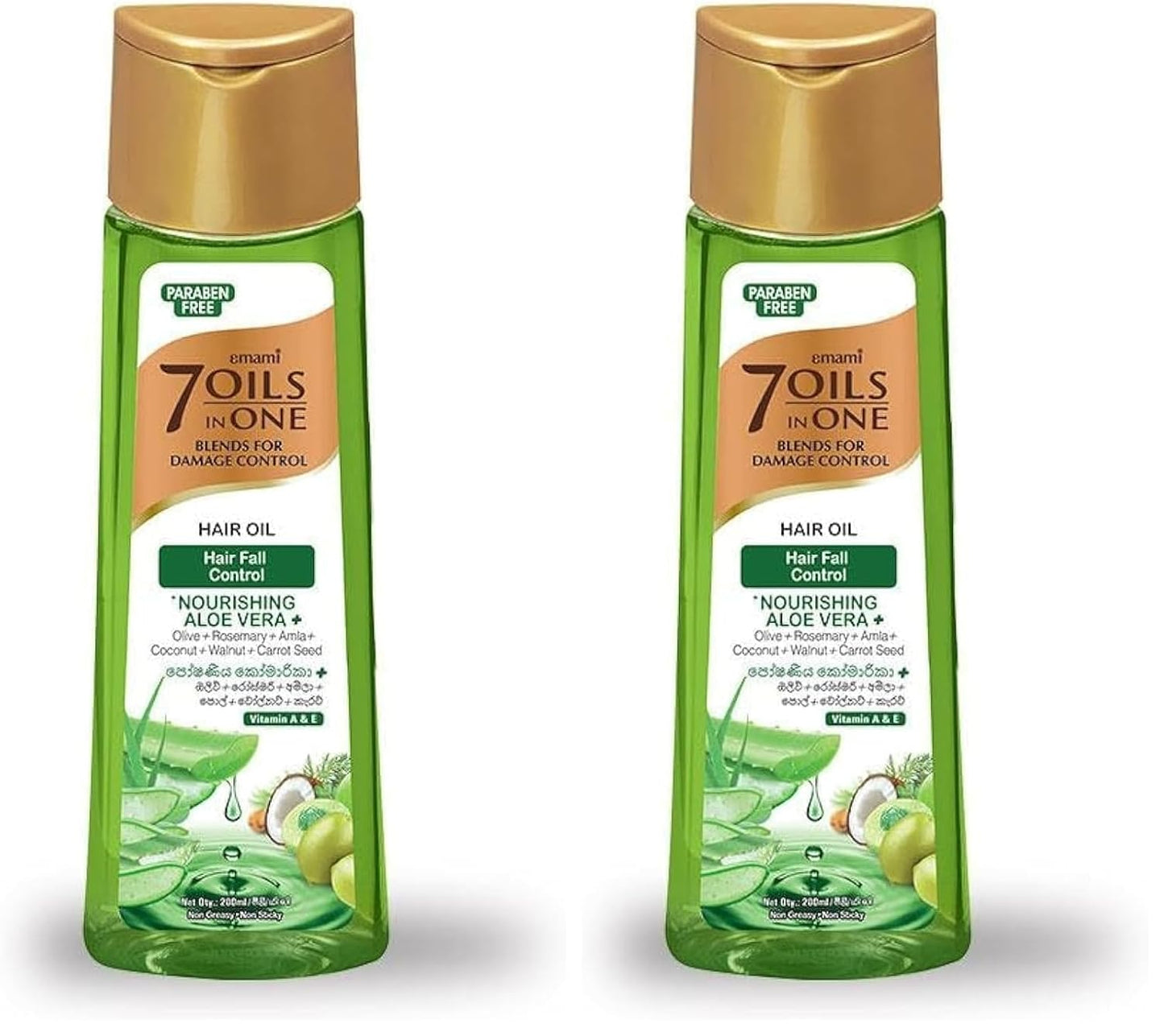 Emami 7 In 1 Hair Oil Fall Control Nourishing Aloe Vera 100ml (Pack of 2)