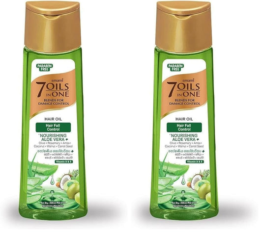 Emami 7 In 1 Hair Oil Fall Control Nourishing Aloe Vera 100ml (Pack of 2)