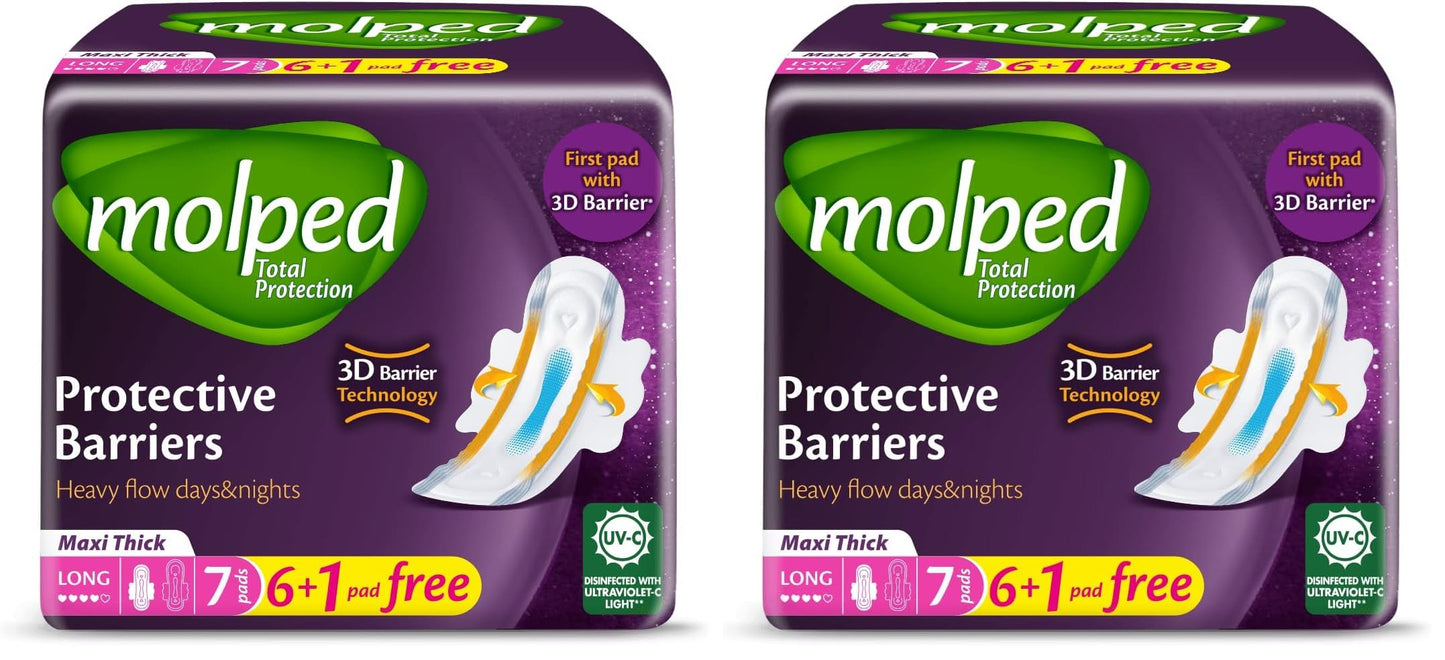 Molped Total Protection - Single Pack - long 7 Pads (Pack of 2)