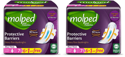 Molped Total Protection - Single Pack - long 7 Pads (Pack of 2)