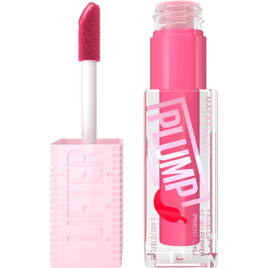 MAYBELLINE New York LIFTER PLUMP PLUMPING LIP GLOSS WITH CHILI PEPPER, INTENSE HYDRATION & LASTING PLUMP, 003 PINK STING