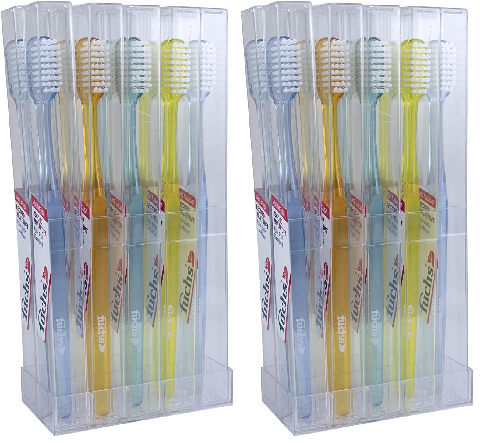 Fuchs Comfort Toothbrush - Blue, Medium (Pack of 2)