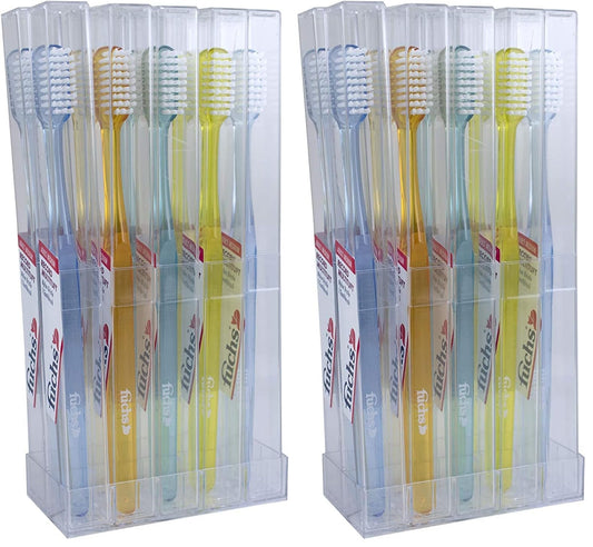 Fuchs Comfort Toothbrush - Blue, Medium (Pack of 2)