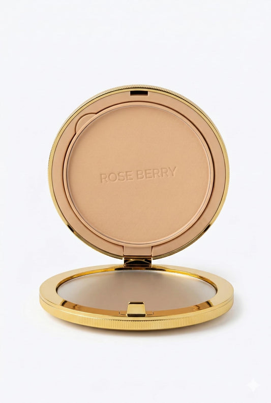 Rose Berry Pressed Powder, Delicate Velvet Finish with Light Setting Effect, 13.5g, Shade R02