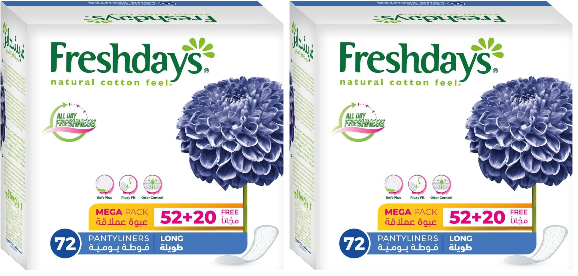 Freshdays Long Mega Pack 72 Pads (Pack of 2)