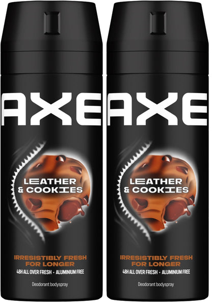 Axe Body Spray for Men Leather & Cookies 150ML (Pack of 2)