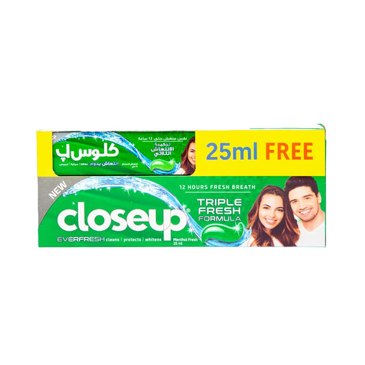 Closeup  Ever Fresh Toothpaste 12H Menthol Fresh - 100ml + 25ml