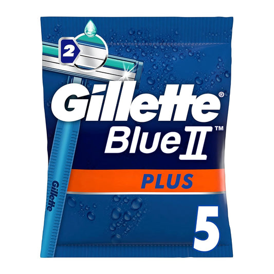 Gillette Blue II Plus Disposable Razors - Pack of 5