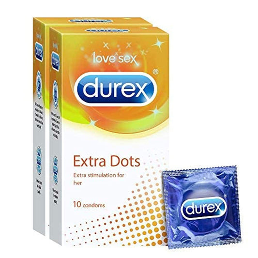 Durex Extra Dots Condoms- Pack Of 10