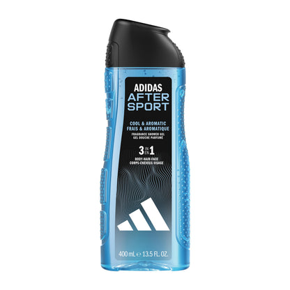 adidas after sport 3in1 protein hydrating shower gel body plus hair plus face, 400ml
