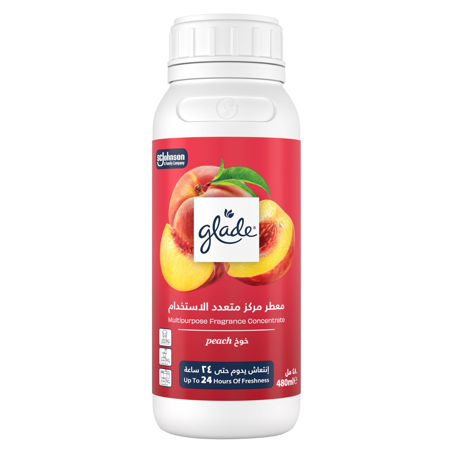 Glade Multipurpose Fragrance Concentrate, Peach Scent, 24-Hour Freshness