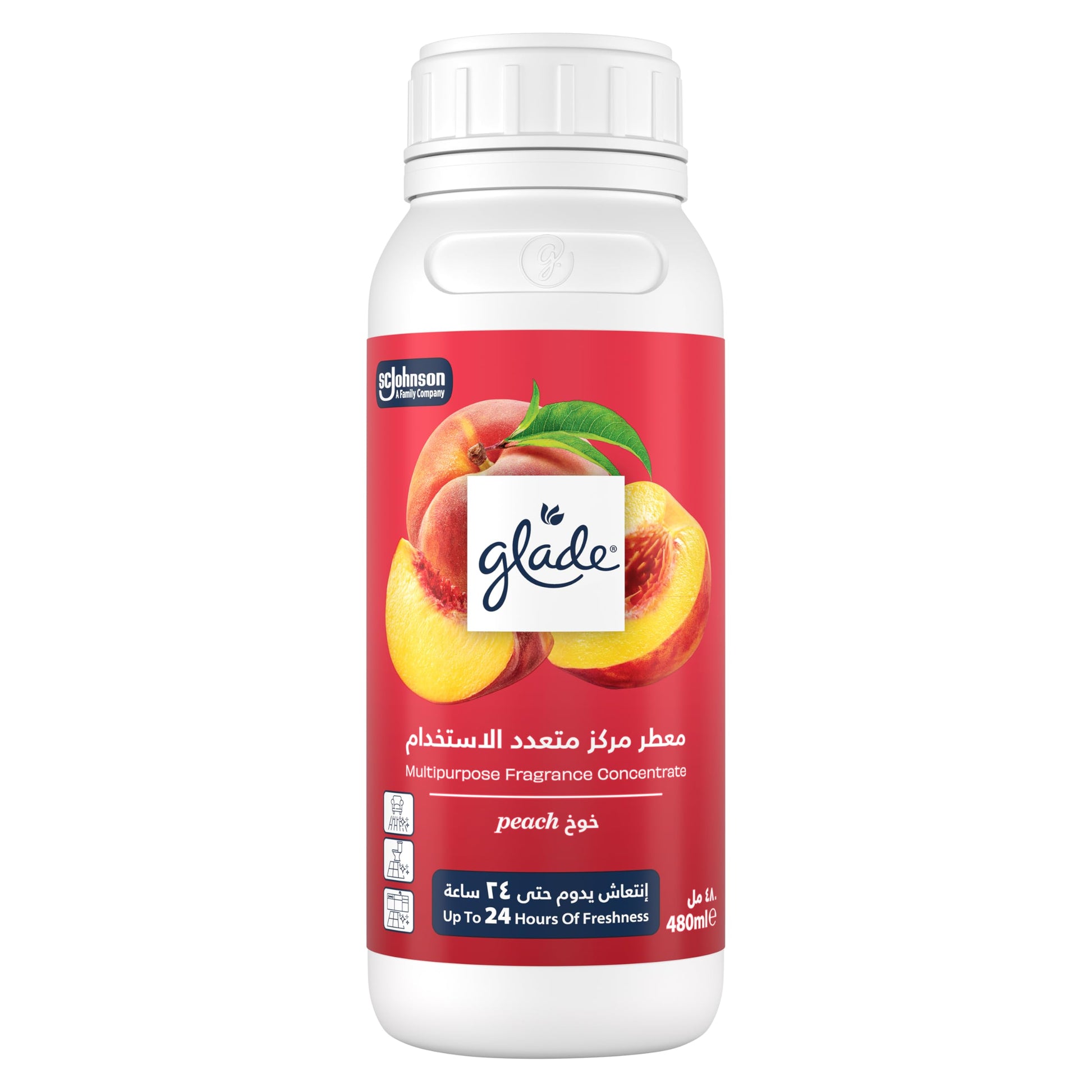Glade Multipurpose Fragrance Concentrate, Peach Scent, 24-Hour Freshness
