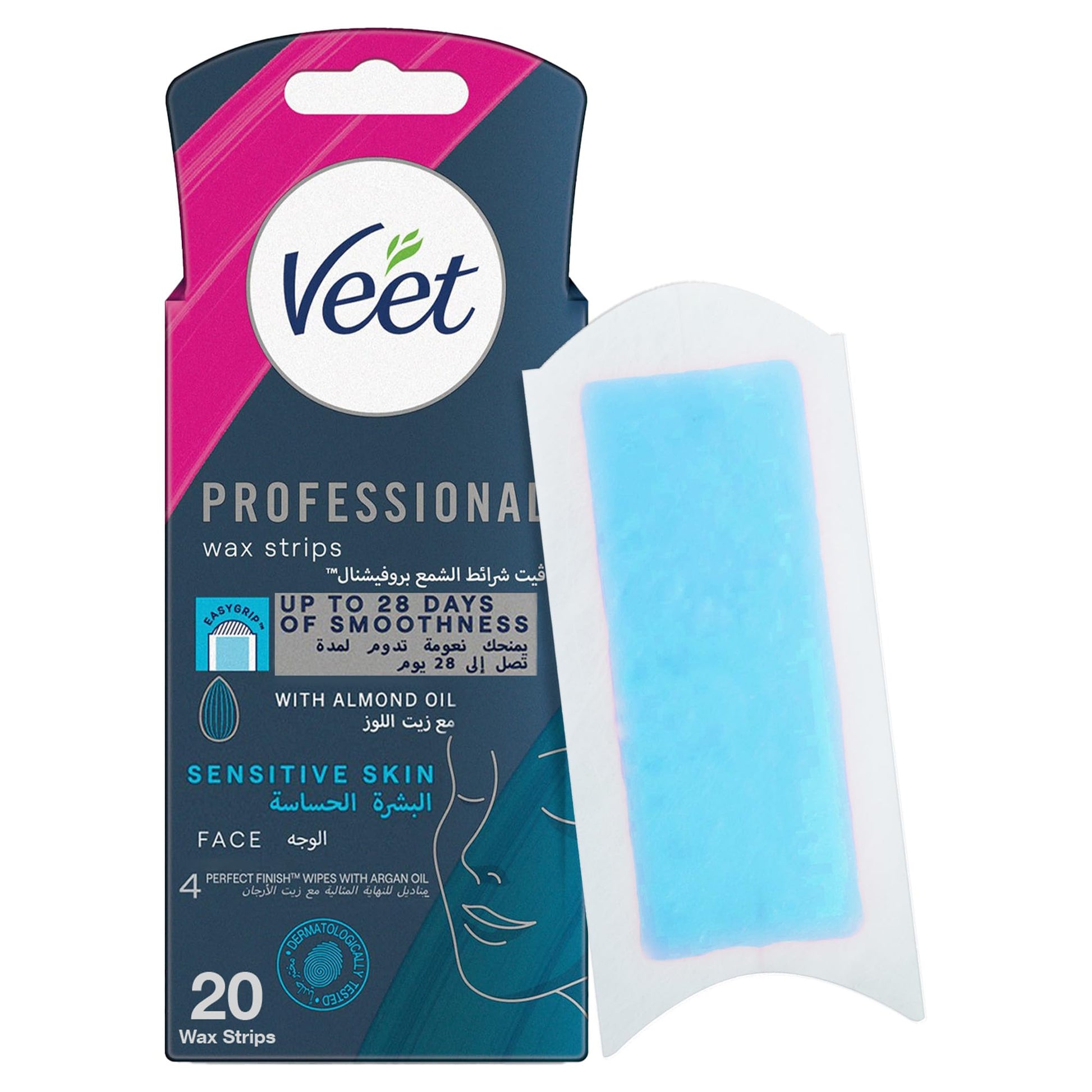 Veet Wax Strips-Face Hair Removal | 20 Strips