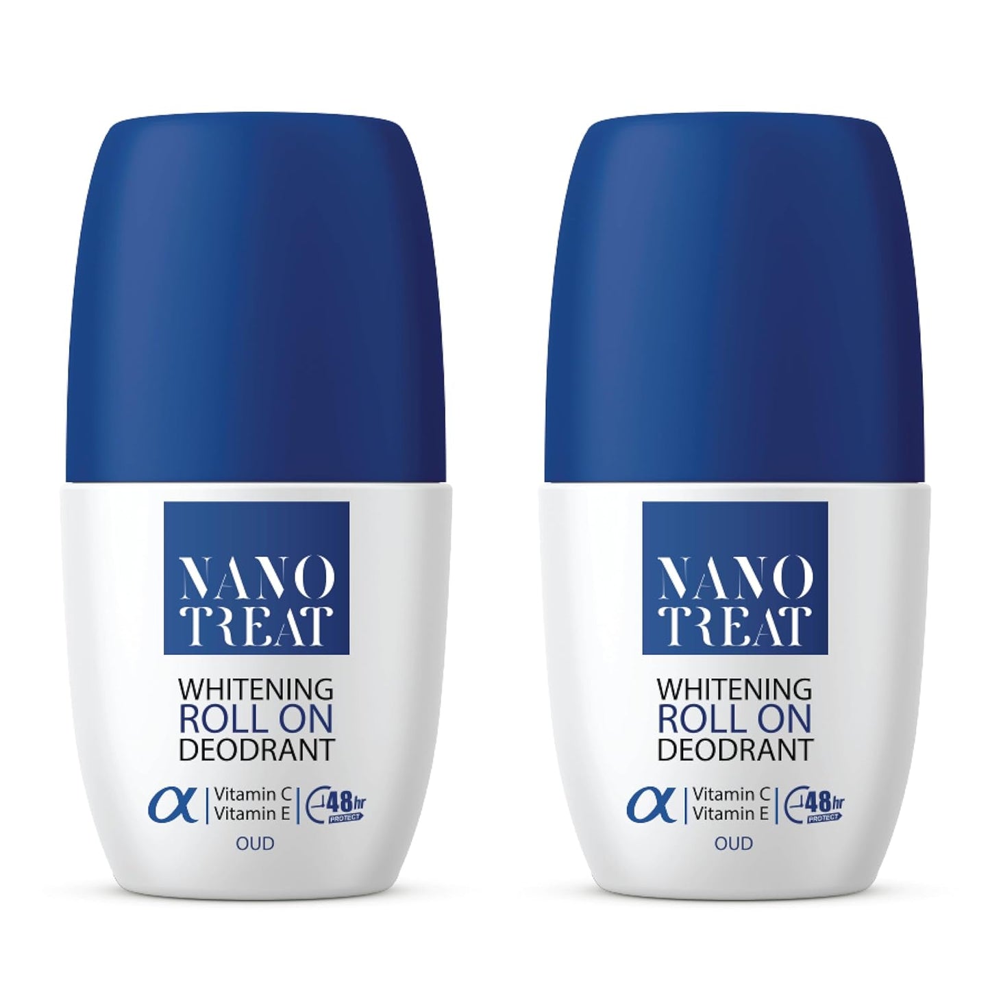 NanoTreat Deodorant - Free Aluminum & Parabens - 5 in 1 Formula -Long Lasting Odor Protection - 24h - (Oud)