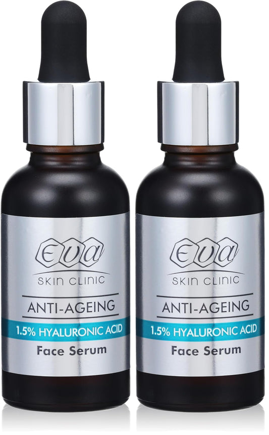 Eva Skin Clinic - Hyaluronic Acid Facial Serum, 30ml (Pack of 2)