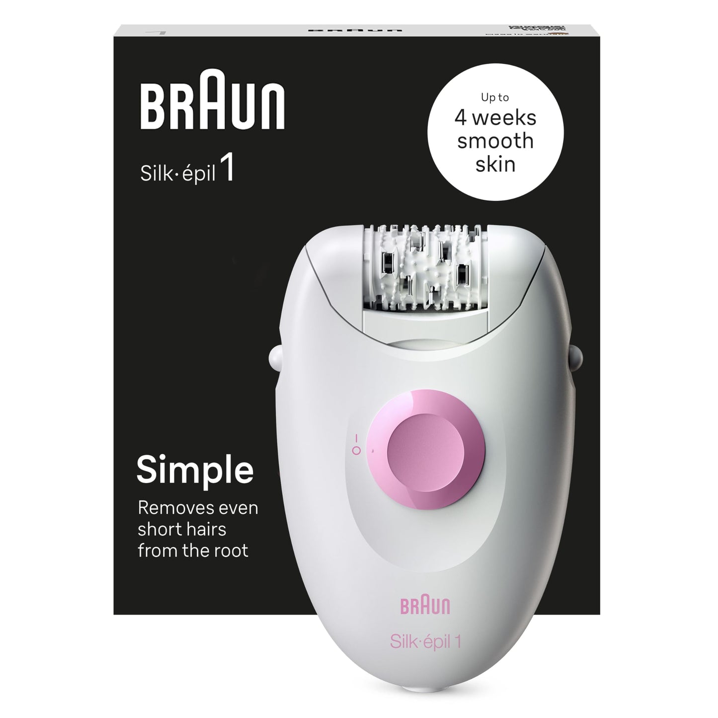 Braun Silk‐épil 1 SE1‐000 Epilator for Women – 20 Tweezers, AC Powered Hair Removal Device, Basic Wet & Dry Epilator for Legs and Arms – SE1000