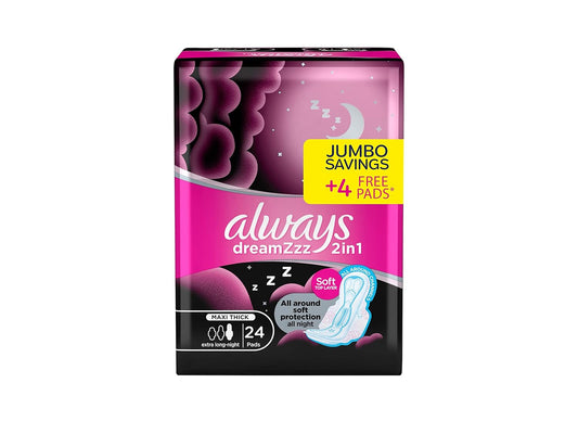 Always Thick Extra Long Feather Soft Pads, 24 Pads