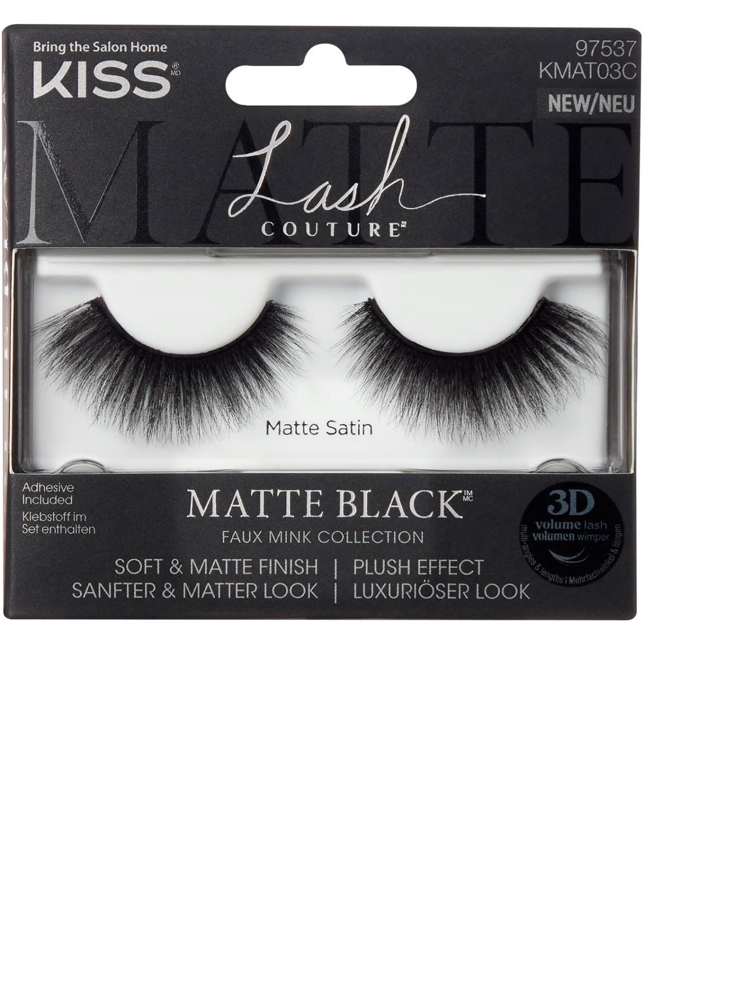 Kiss 03 KMAT03C 3D Matte Lash Couture Faux Mink