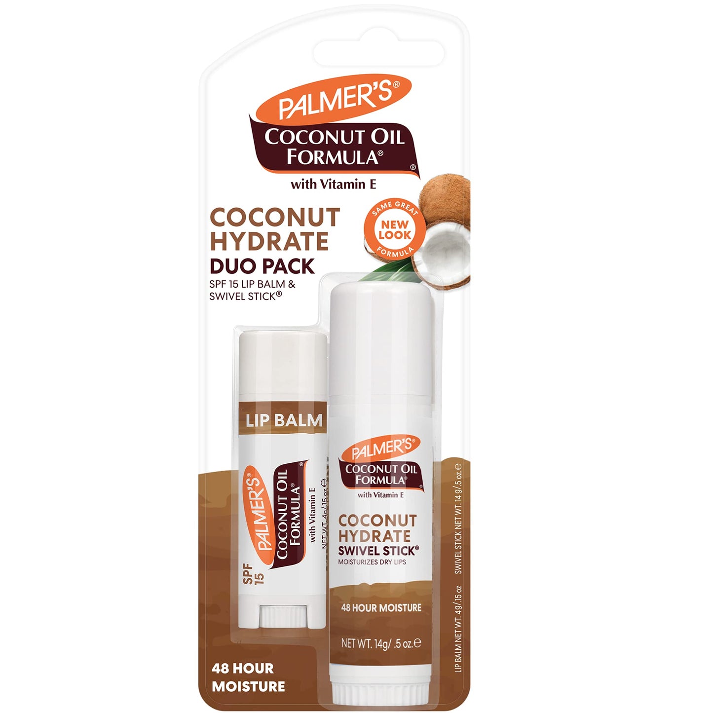 Palmer's Palmers Coconut Oil Protec and Hydrate Kit By for Unisex - 2 Pc 0.15oz Lip Balm SPF 15, 0.5oz Lip Mo