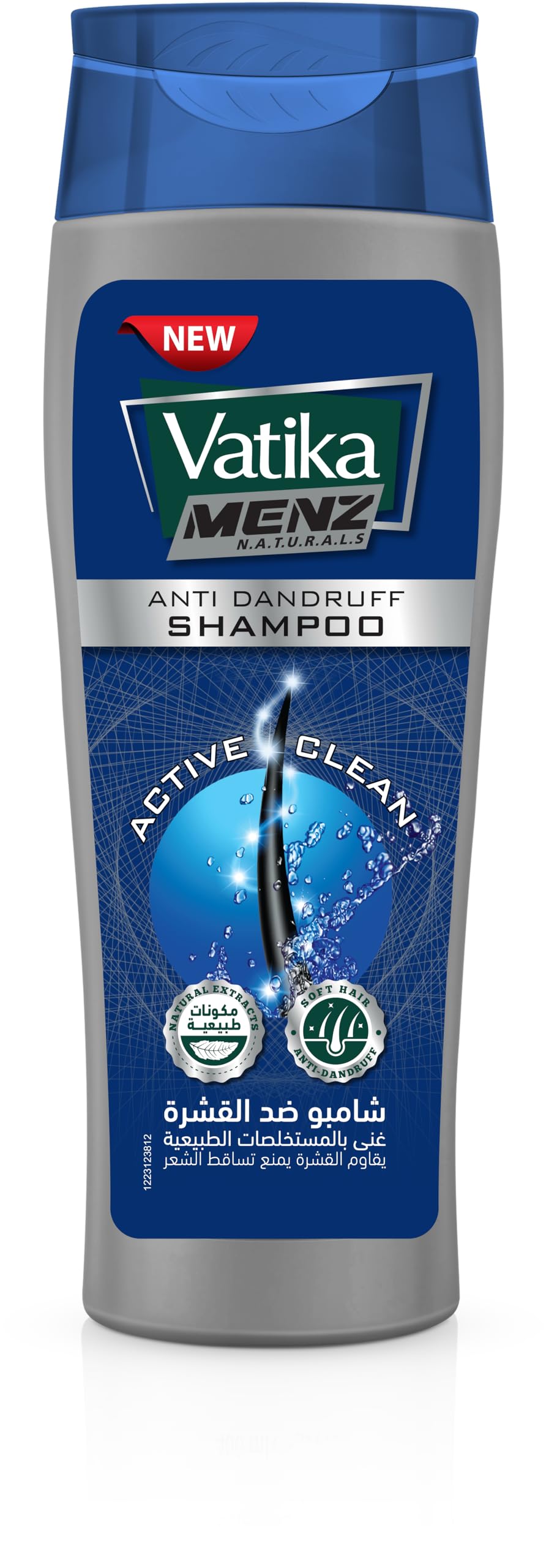 Vatika Menz Anti-Dandruff Shampoo (180mL) | Soothes Scalp | Reduces Dandruff & Prevents Recurrence | Cleanses Hair Effectively | Adds Shine and Softness
