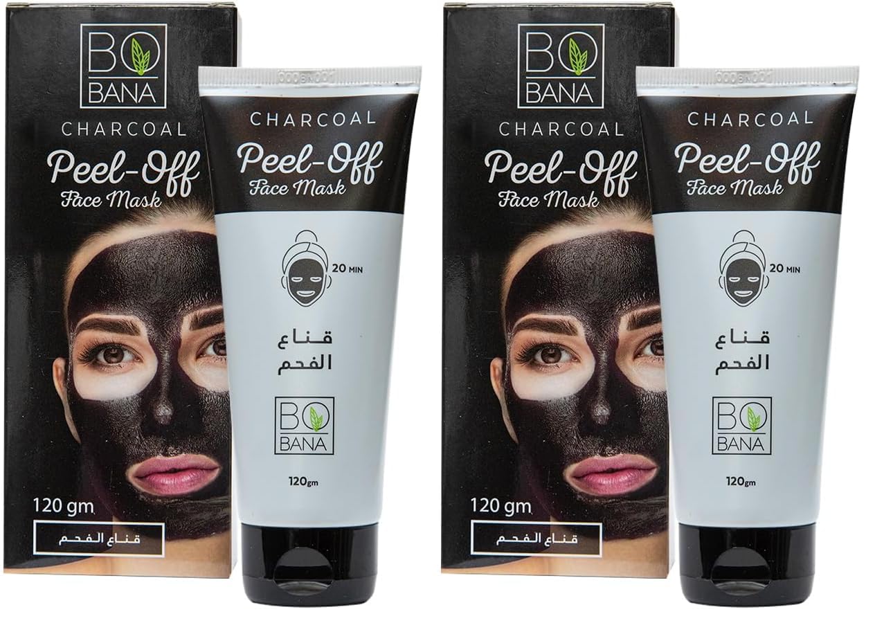 Bobana charcoal peel off face mask, 120 gm (Pack of 2)