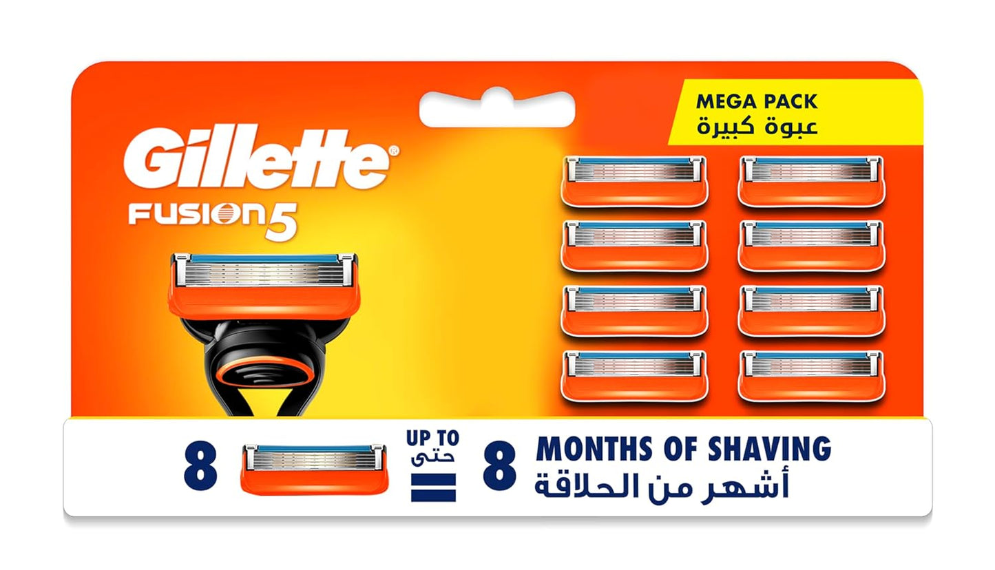 Gillette Fusion5 Men's Blades Razor Refills - Pack of 8