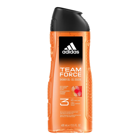 adidas Team Force 3-In-1 Shower Gel For Men, 400 Ml