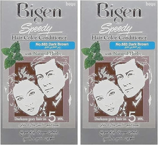 Bigen Hair Dye speedy, Dark Brown, no. 883, 40 Gm (Pack of 2)