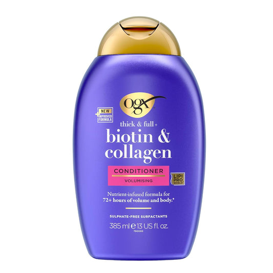 OGX Conditioner, Thick & Full+ Biotin & Collagen, New Gentle and PH Balanced Formula, 385ml