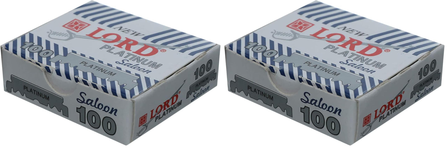 Lord set of 100 platinum blades in a box - silver (Pack of 2)
