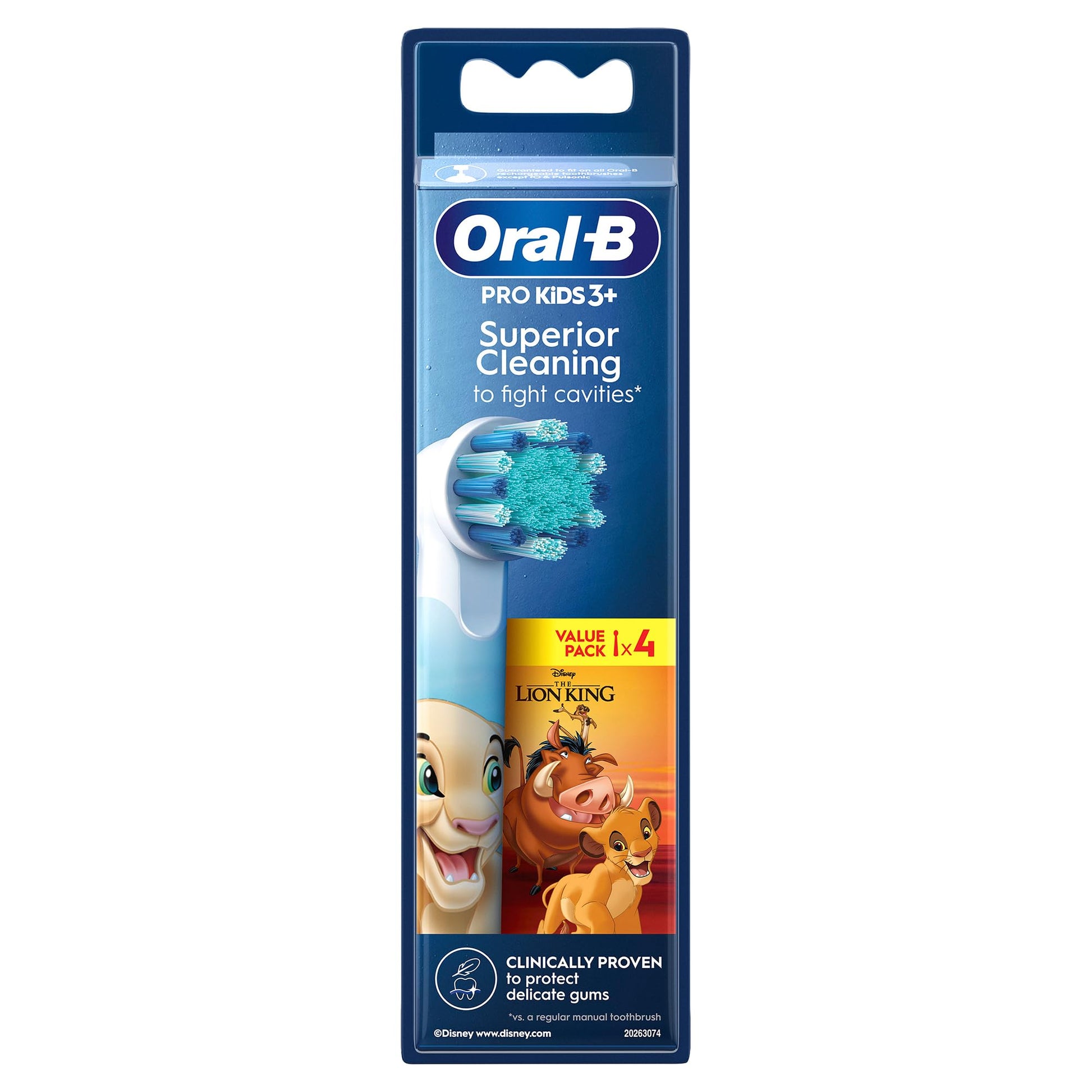 Oral-B Pro Kids Toothbrush Heads Featuring Disney The Lion King, Pack of 4 Counts