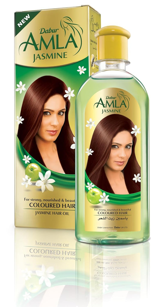 Dabur Amla Jasmine Hair Oil (90mL) + 10% OFF | Natural Extract of Jasmine, Rosemary, Amla | Nourishes Hair from Root to Tip | Protects Colored Hair