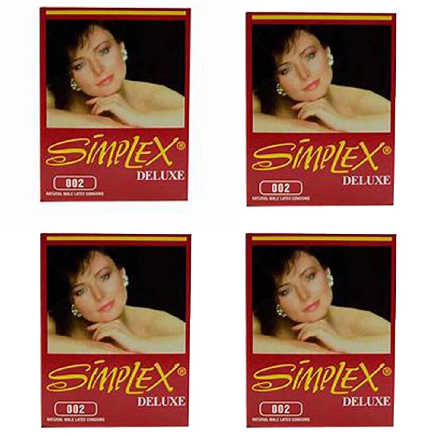 Simplex Deluxe Natural Male Latex Condoms 002 4 Packs of 3 Condoms