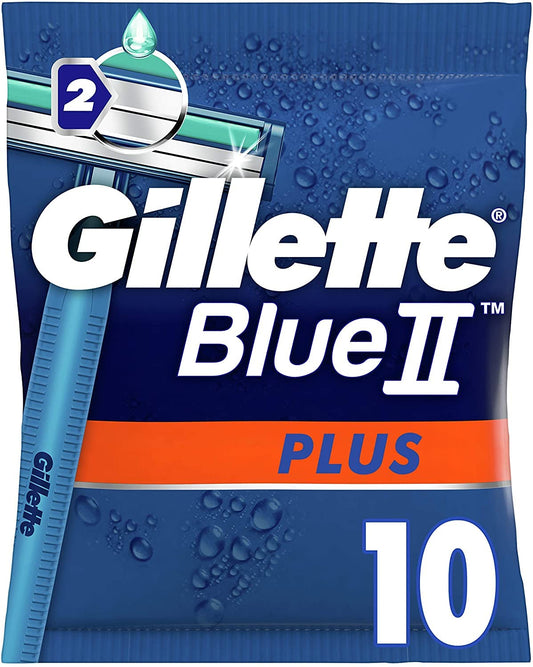 Gillette Blue II Plus Disposable Razors x10
