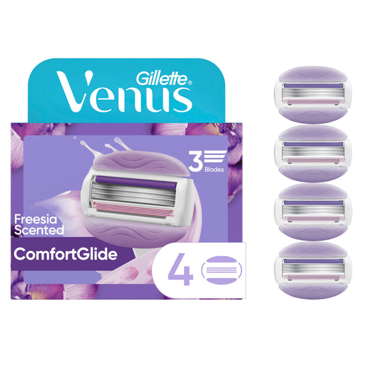 Gillette Venus ComfortGlide Breeze Women's Razor Blade Refills, Packaging May Vary – 4 Count