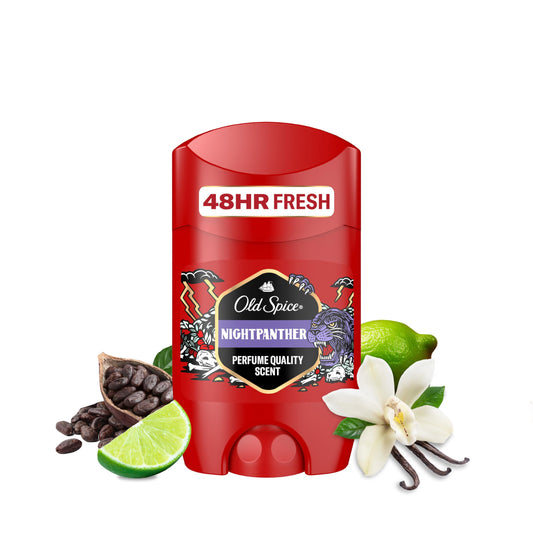 Old Spice Night Panther Deodorant Pen for Men (50ml) Men Gel 48h Freshness 0% Aluminium Salts, No White Residue and Yellow Stains
