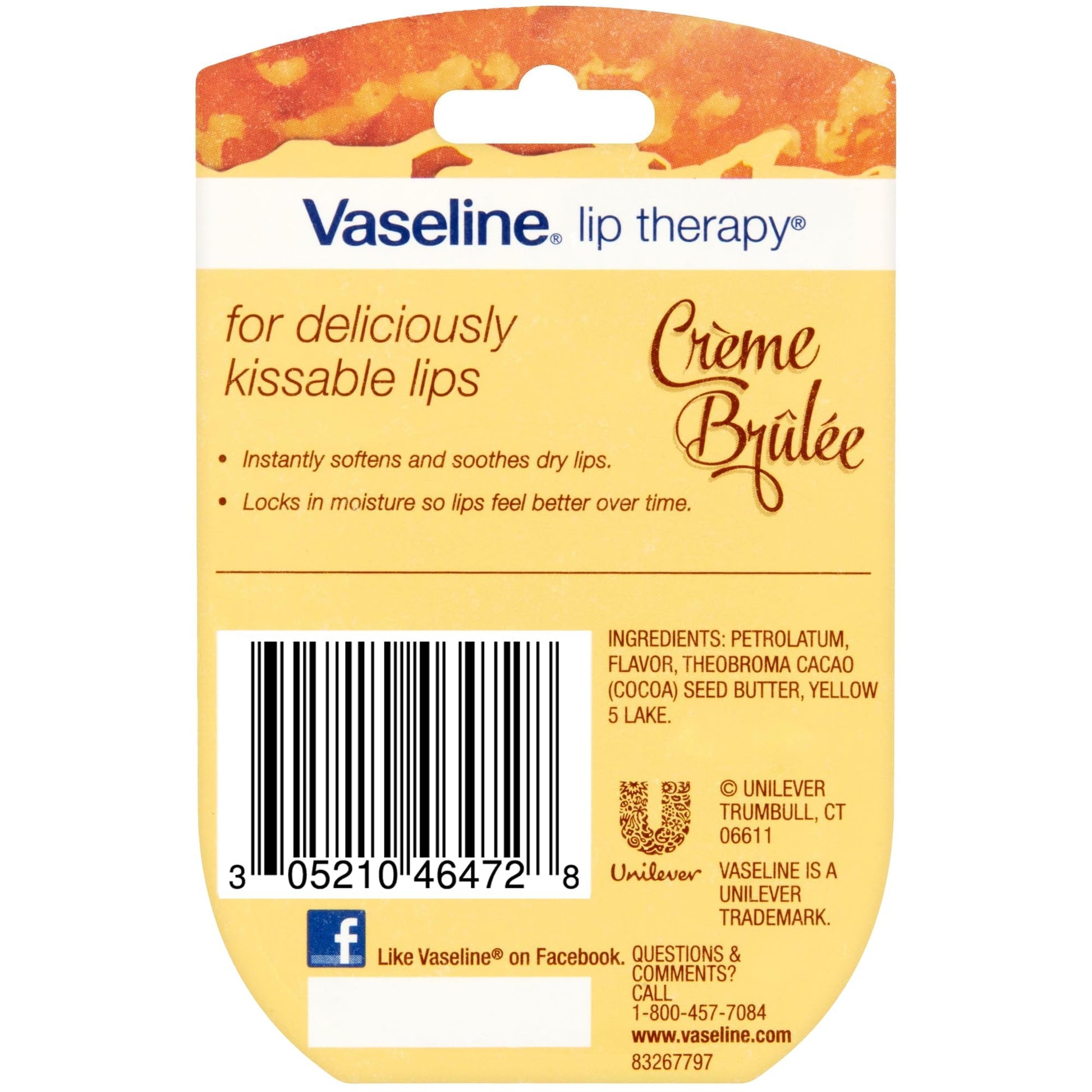Vaseline Lip Balm Therapy, Creme Brulee - 7g