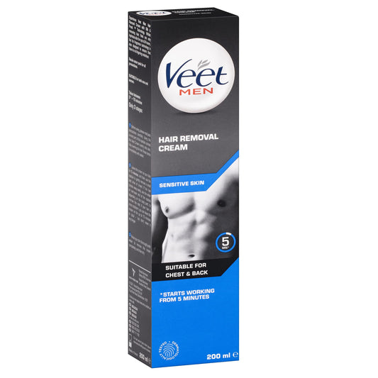 Veet Men Hair Removal Cream Sensitive Skin, 200ml