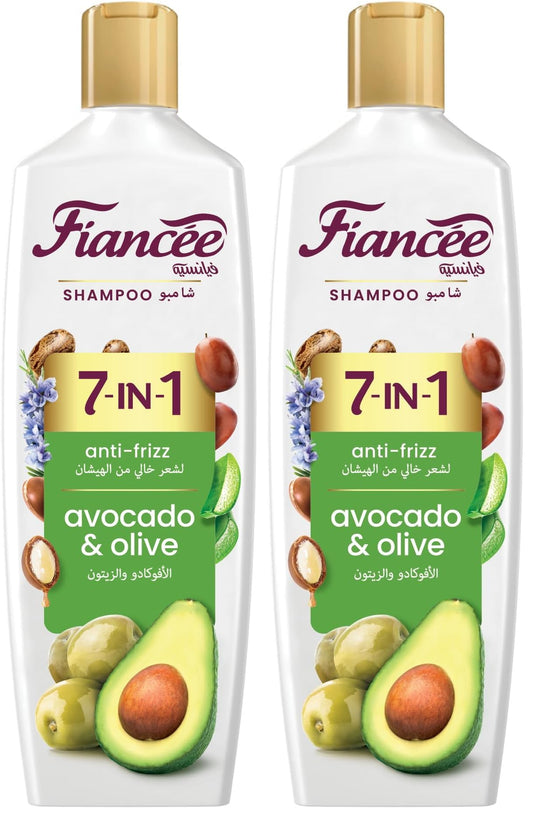 Fiancee Fiancée Shampoo with avocado and olive hair anti frizz/rich in natural ingredients / 340 ml (Pack of 2)