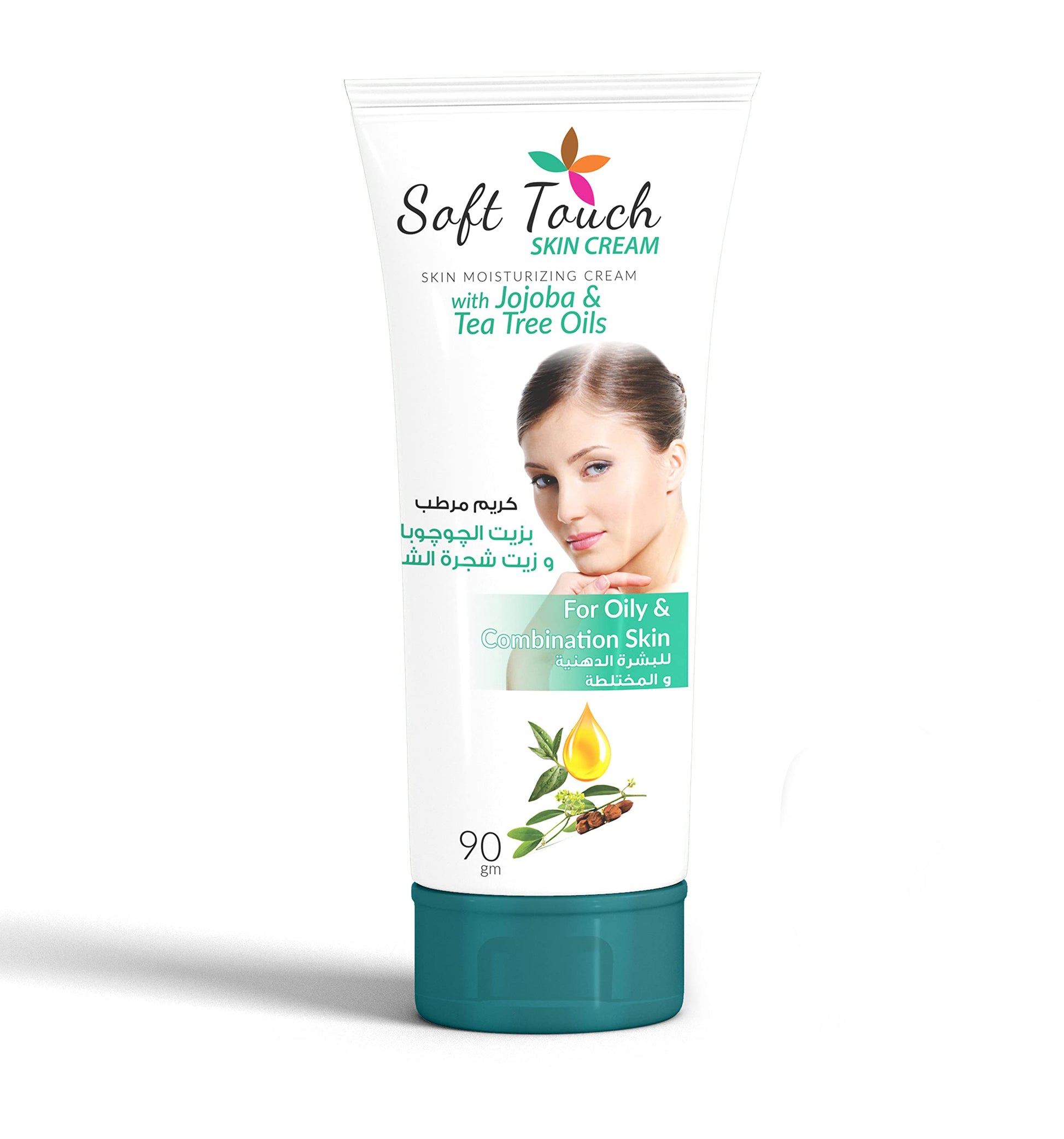 Five fives soft touch skin cream jojoba &tea tree oils for oily & combination skin-90gm