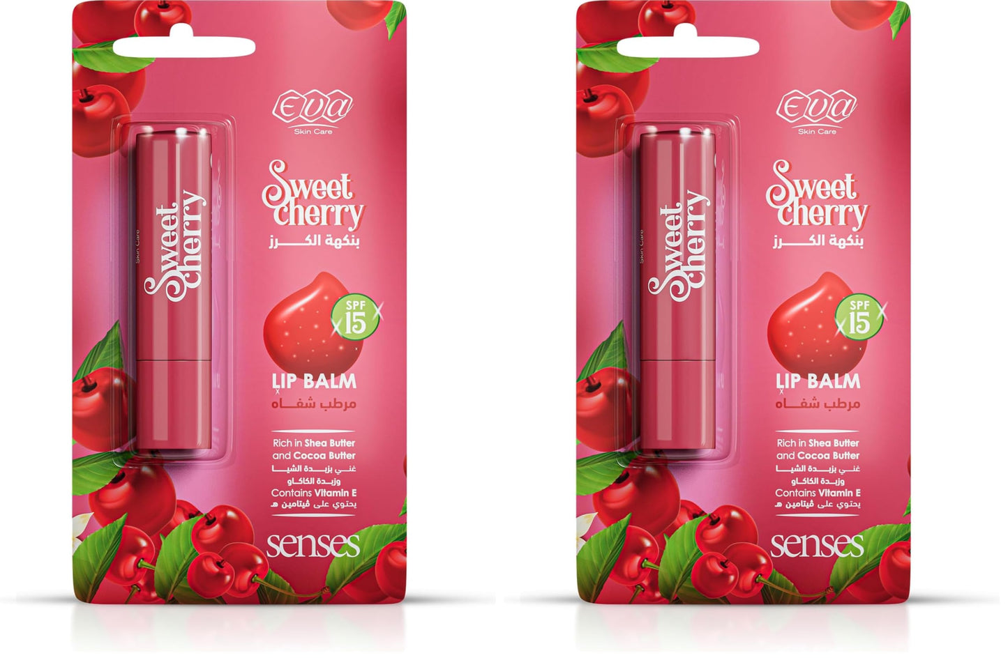 Eva Skin Care Senses Lip Balm - Sweet cherry 4gm (Pack of 2)