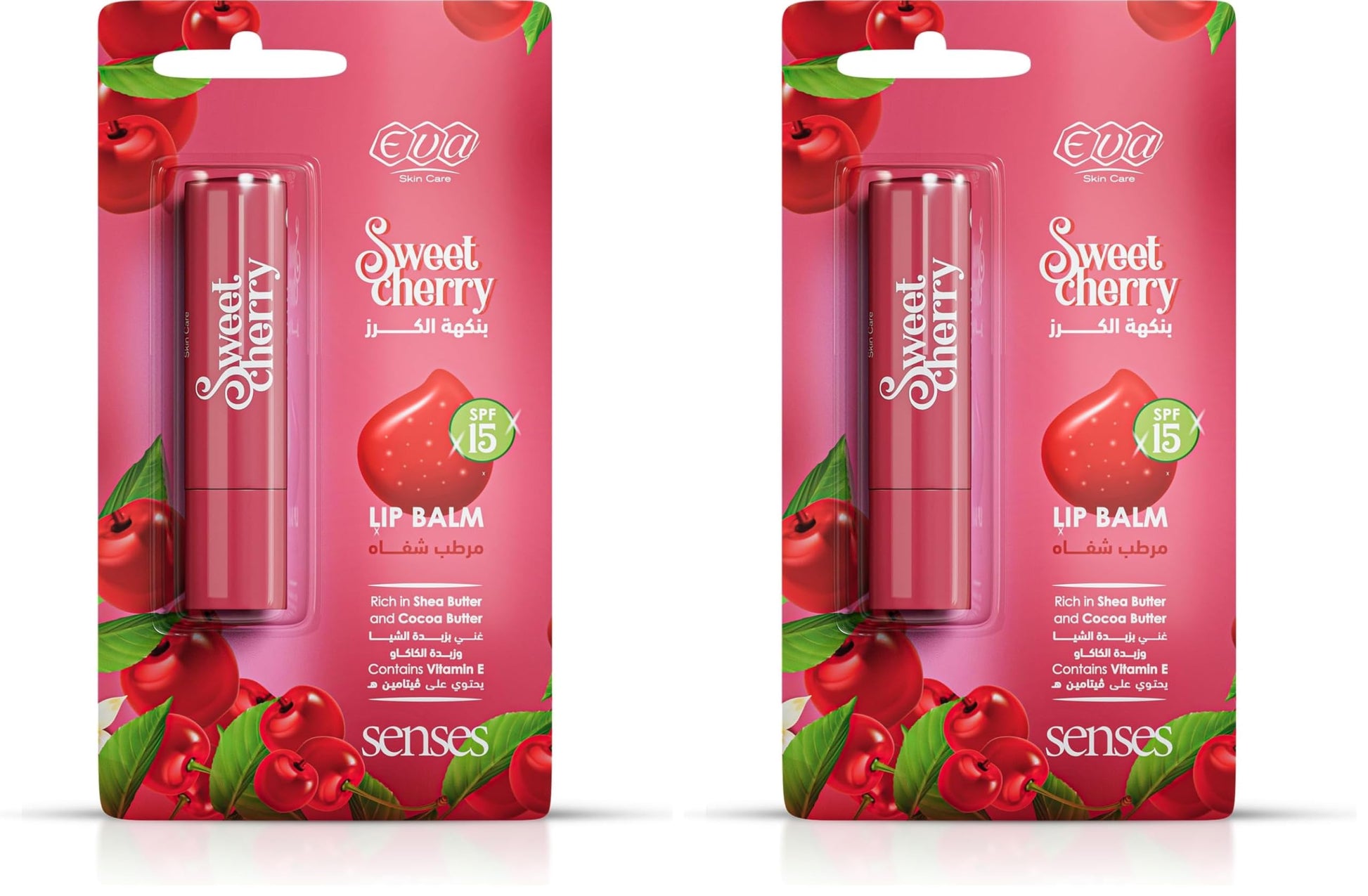 Eva Skin Care Senses Lip Balm - Sweet cherry 4gm (Pack of 2)