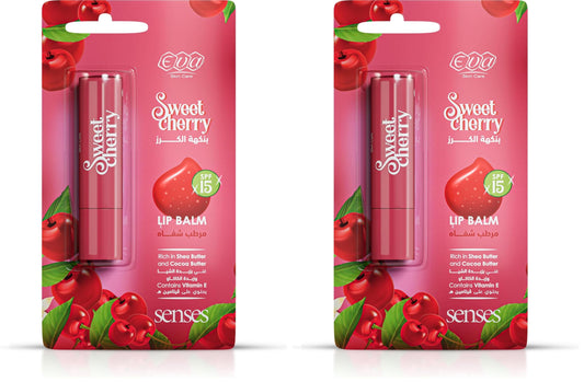 Eva Skin Care Senses Lip Balm - Sweet cherry 4gm (Pack of 2)