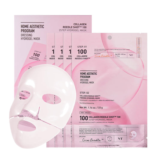 VT COSMETICS Collagen Reedle Shot 100 2step Hydrogel Mask 4pcs