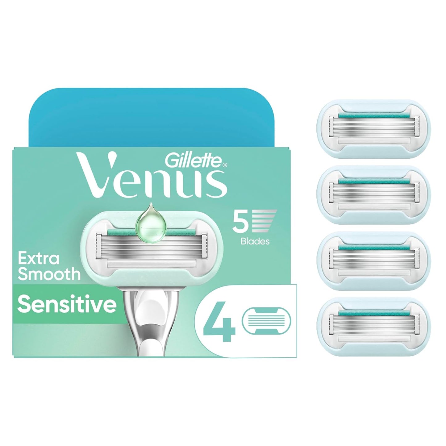 Gillette Venus Extra Smooth Sensitive Women's Razor Blades - 4 Count Refills