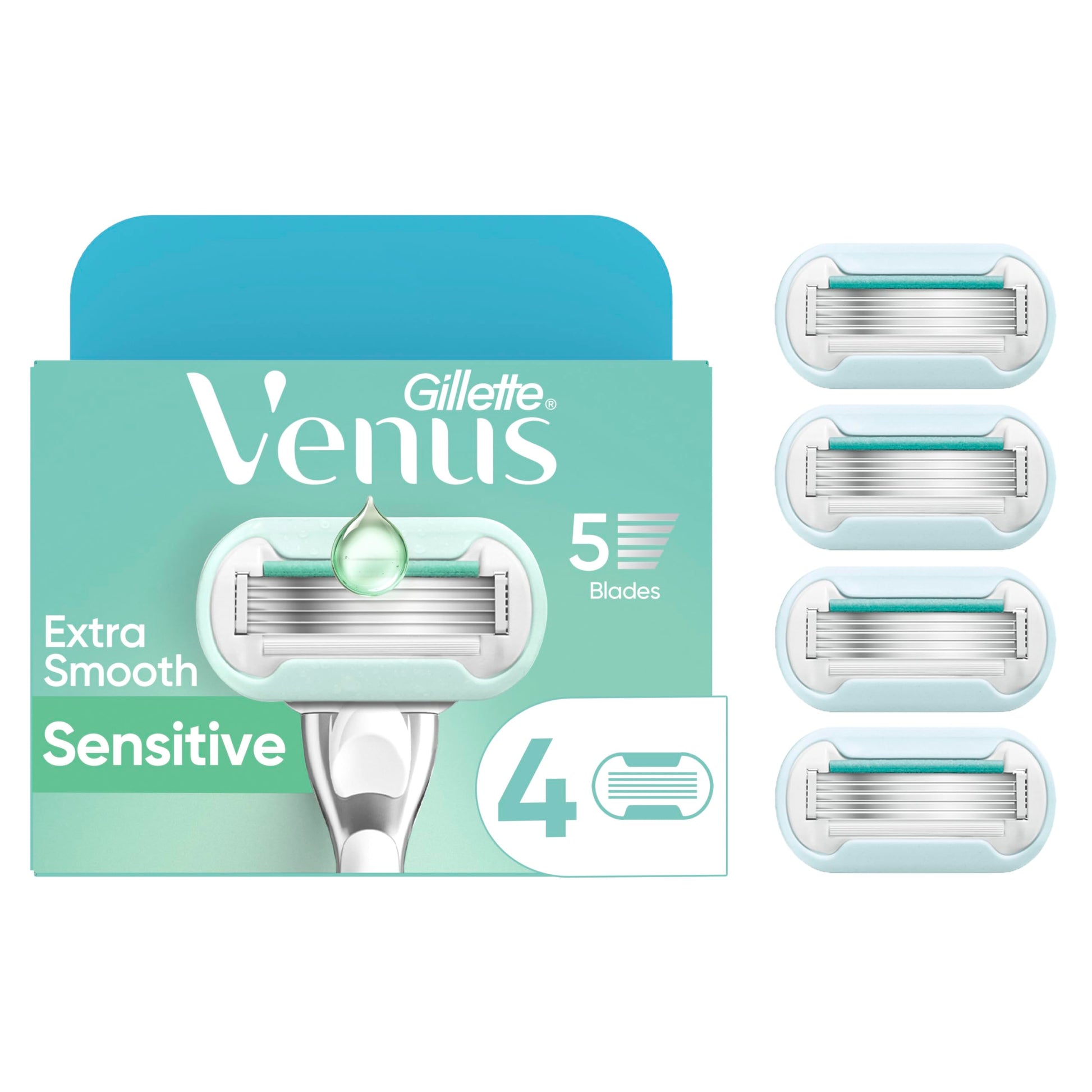 Gillette Venus Extra Smooth Sensitive Women's Razor Blades - 4 Count Refills