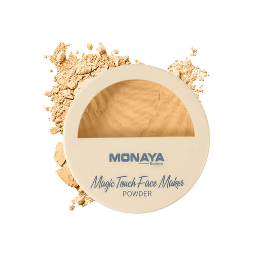 Monaya P004 Magic Touch Face Maker Powder – High-Definition Blurring Pressed Powder, Full Coverage Matte Finish, 12-Hour Sebum Control, Cruelty-Free & Vegan, 4 Skin-Perfecting Shades (P103A)