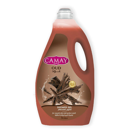 CAMAY Shower Gel Oud with Glycerine for softer & fragranced skin, 3L
