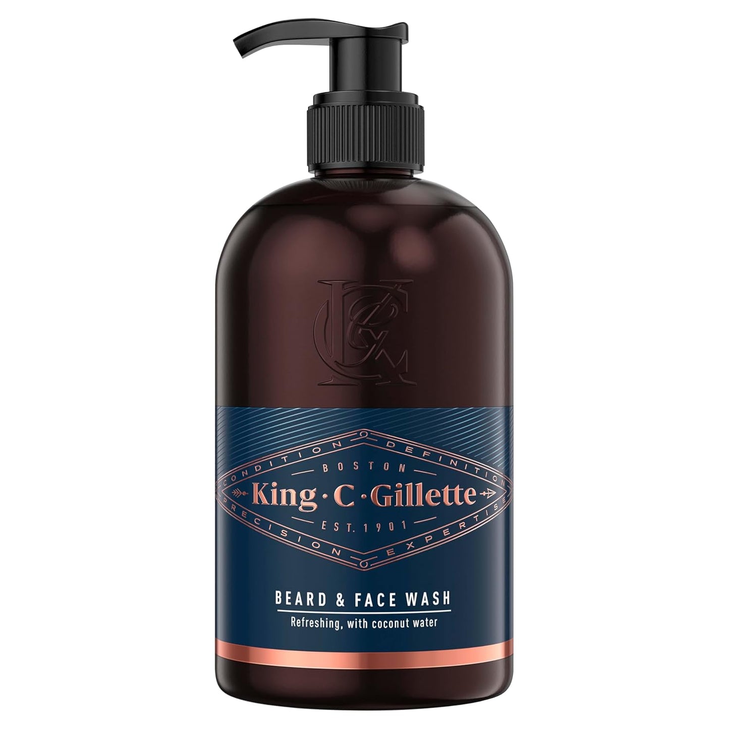 King C. Gillette Men’s Beard and Face Wash with Coconut Water, Argan Oil and Avocado Oil, 350 ml