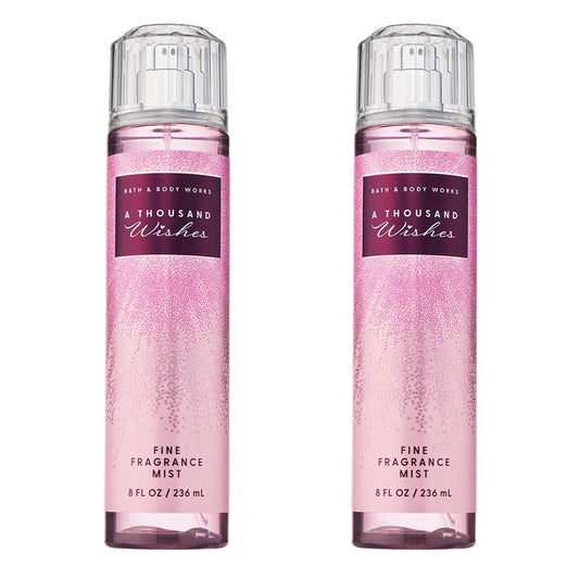 Bath & Body Works (Set of 2) - Fragrance Mist, A Thousand Wishes. 8fl oz/ 236ml Each